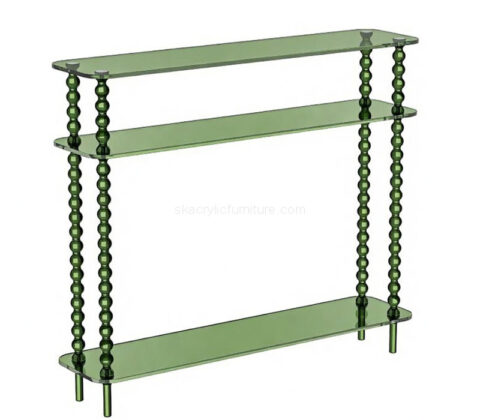 Custom acrylic 3 tiers long entryway table