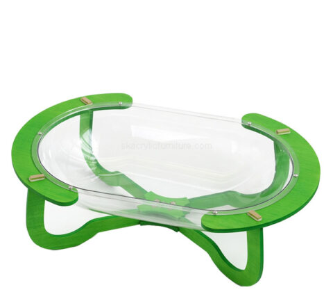 Custom acrylic hemispherical cat bed