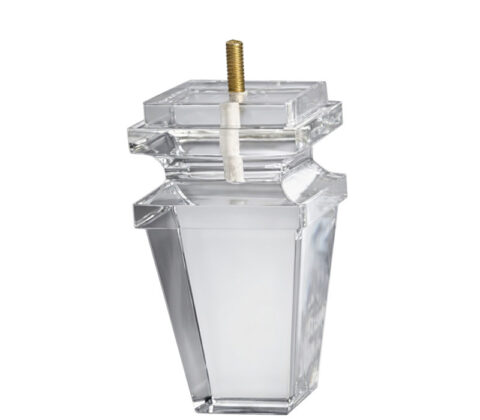 Custom acrylic carved pyramid furniture feet