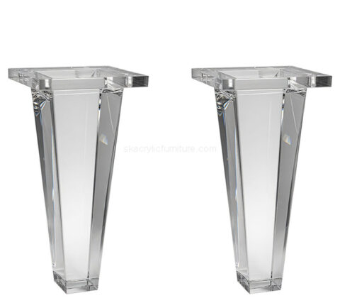 Custom acrylic pyramid furniture legs
