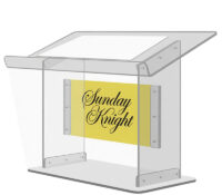 Custom acrylic seminars recital pulpit stand AP-1385 Custom acrylic seminars recital pulpit stand