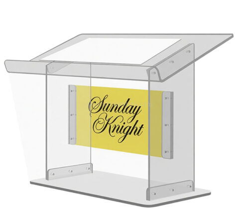 Custom acrylic seminars recital pulpit stand