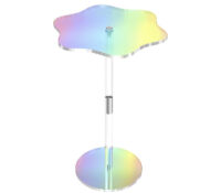 Custom acrylic iridescent flower shape coffee table AT-1282 Custom acrylic iridescent flower shape coffee table