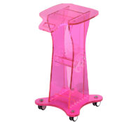 Custom acrylic trolley cart AT-1283 description:" Custom acrylic trolley cart "50 words, size, colors can be customized, wholesale only