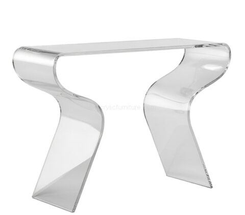 Custom acrylic wave console table