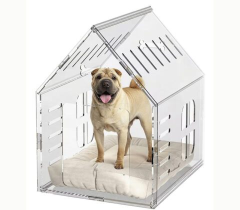 Custom acrylic house shaped dog bed house