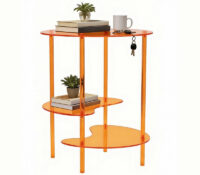 Custom round acrylic balcony drink table with storage AT-1291 Custom round acrylic balcony drink table with storage