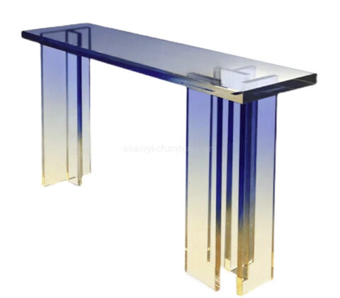 Custom acrylic colorful narrow side table