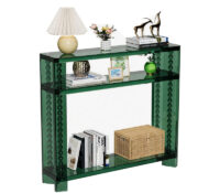 Custom acrylic 3 tier long entryway table AT-1299 Custom acrylic 3 tier long entryway table