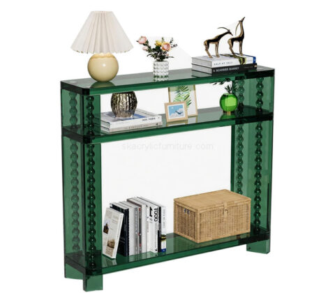 Custom acrylic 3 tier long entryway table