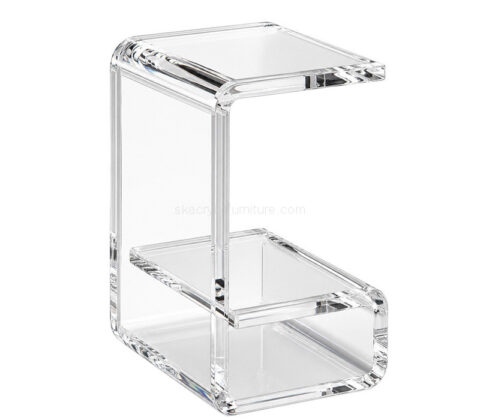 Custom acrylic C-table for sofa & bed