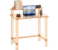 Custom acrylic 2-tier desk study writing desk AT-1309 Custom acrylic 2-tier desk study writing desk