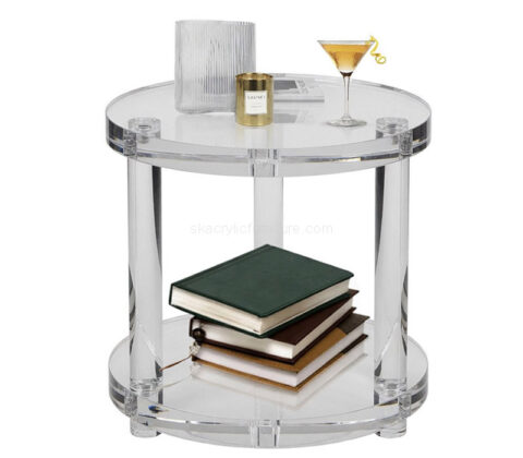 Custom acrylic round coffee end table