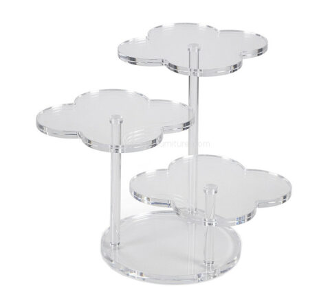 Custom acrylic elegant 3 tiers living room side table