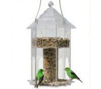 Custom acrylic house shaped waterproof bird feeder AB-284 Custom acrylic house shaped waterproof bird feeder