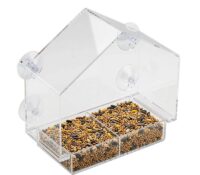 Custom house shaped acrylic bird feeder AB-285 Custom house shaped acrylic bird feeder
