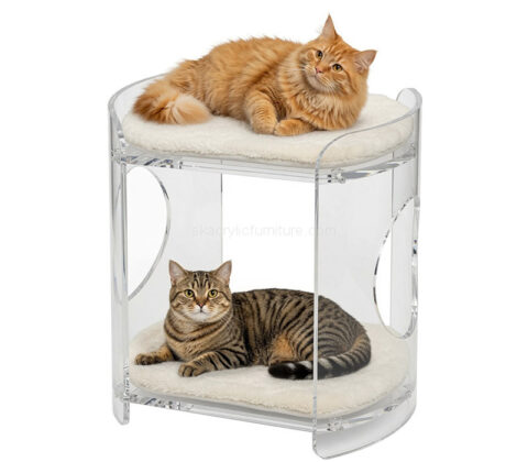 Custom acrylic 2-tier indoor cat bed