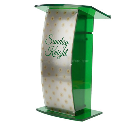 Custom acrylic events lectern podium stand