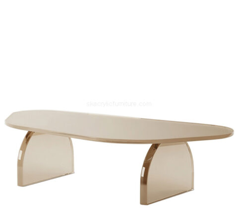 Custom irregularly shaped acrylic coffee table