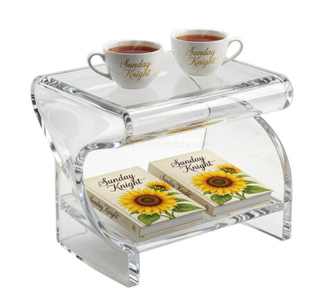 Custom acrylic coffee table with storage