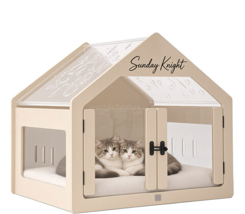 Custom acrylic cute cats pet house