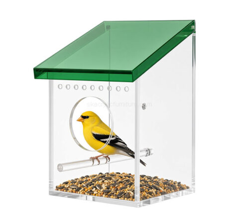 Custom acrylic outdoor bird house feeder