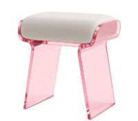 Custom acrylic makeup vanity stool AC-285 Custom acrylic makeup vanity stool