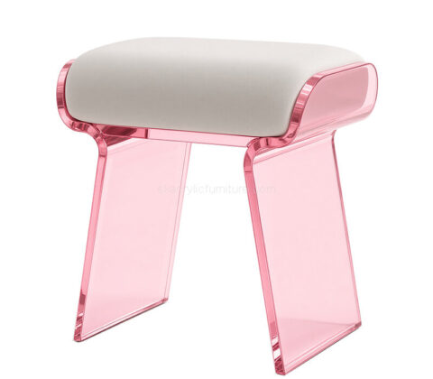 Custom acrylic makeup vanity stool