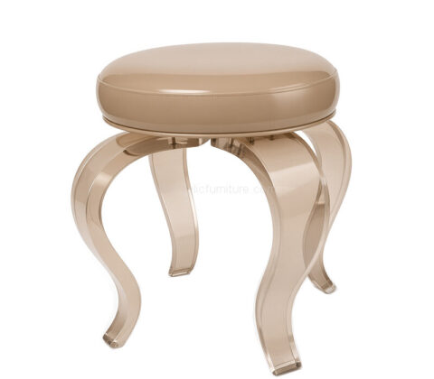 Custom round acrylic vanity stool