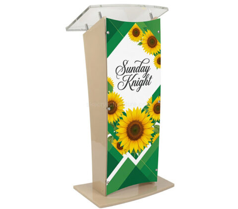 Custom acrylic podium speaking stand