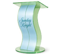 Custom acrylic floor standing pulpit podium AP-1403 Custom acrylic floor standing pulpit podium