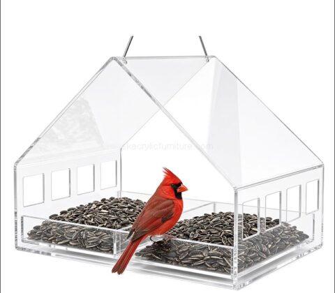 Custom acrylic hanging bird feeder
