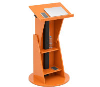 Custom acrylic lectern podium stand with storage shelf AP-1405 Custom acrylic lectern podium stand with storage shelf