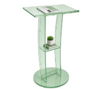 Custom acrylic podium stand with reading surface AP-1407 Custom acrylic podium stand with reading surface