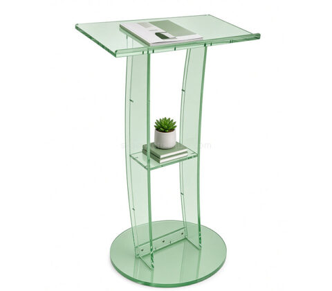 Custom acrylic podium stand with reading surface