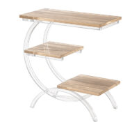 Custom acrylic 3 tier C shaped side table AT-1339 Custom acrylic 3 tier C shaped side table