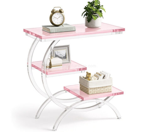 Custom 3 tier C-shaped end table